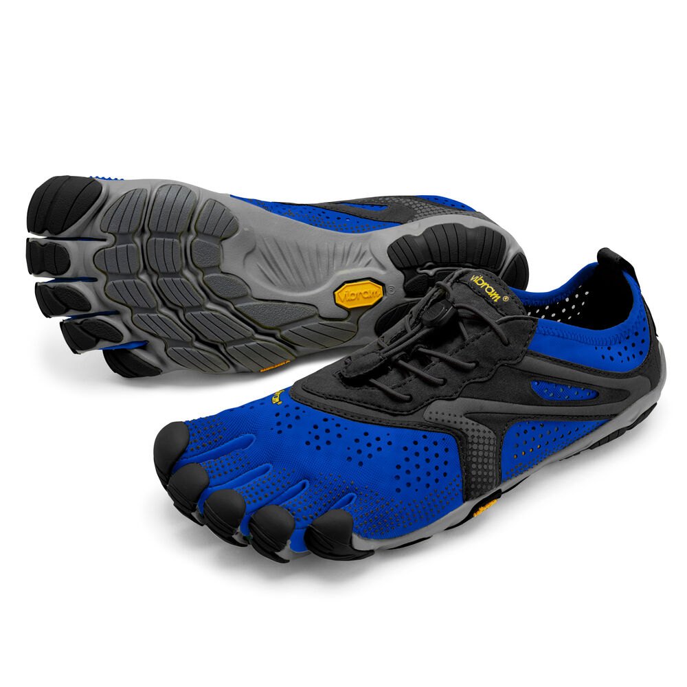 Botas Montaña Hombre Azules/Negros - FiveFingers V-Run - AXFSOU-097